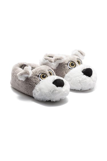  Lulu Kadın, Garson Boy Hayvanlı Panduf Gri 36/41