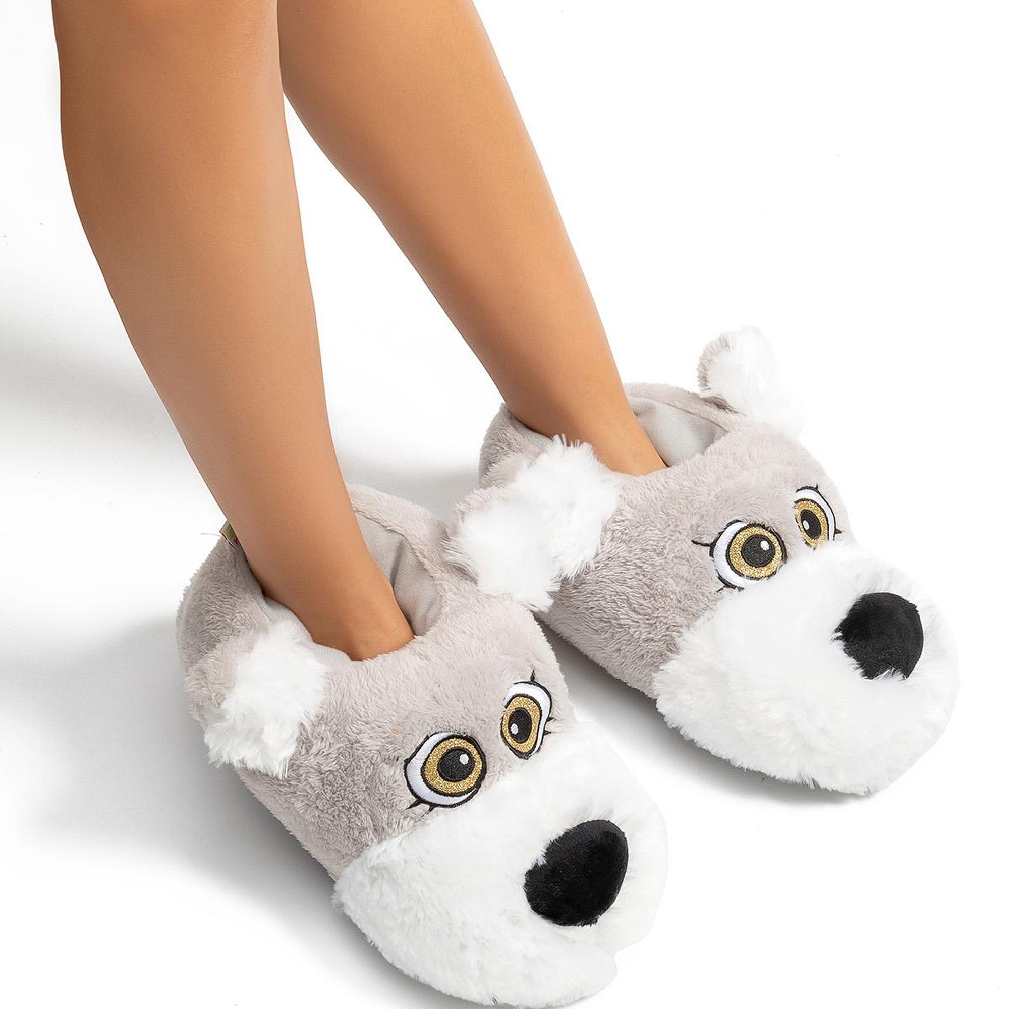 Lulu Kadın, Garson Boy Hayvanlı Panduf Gri 36/41