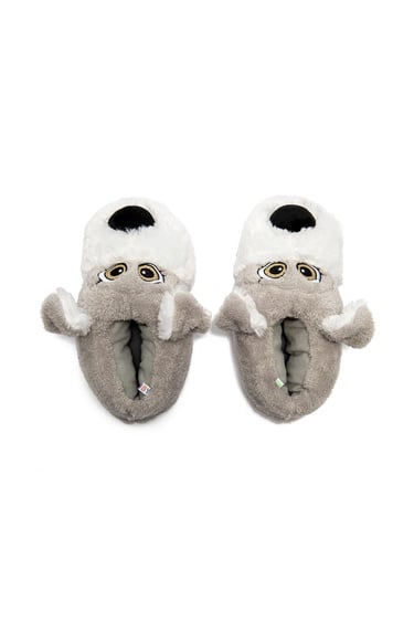  Lulu Kadın, Garson Boy Hayvanlı Panduf Gri 36/41