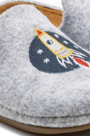  Roket Çocuk Ev Terliği Gri 30/35