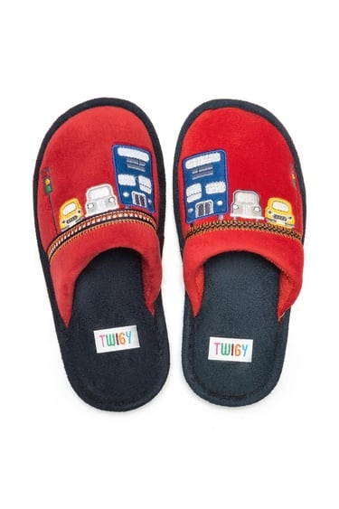  Kata Trafik Çocuk Ev Terliği Kırmızı 30/35