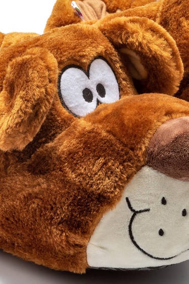  Fibert Kadın, Garson Boy Hayvanlı Panduf Kahverengi 36/41