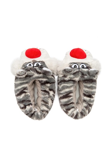  Silvo Kadın Hayvanlı Panduf Gri 36/41