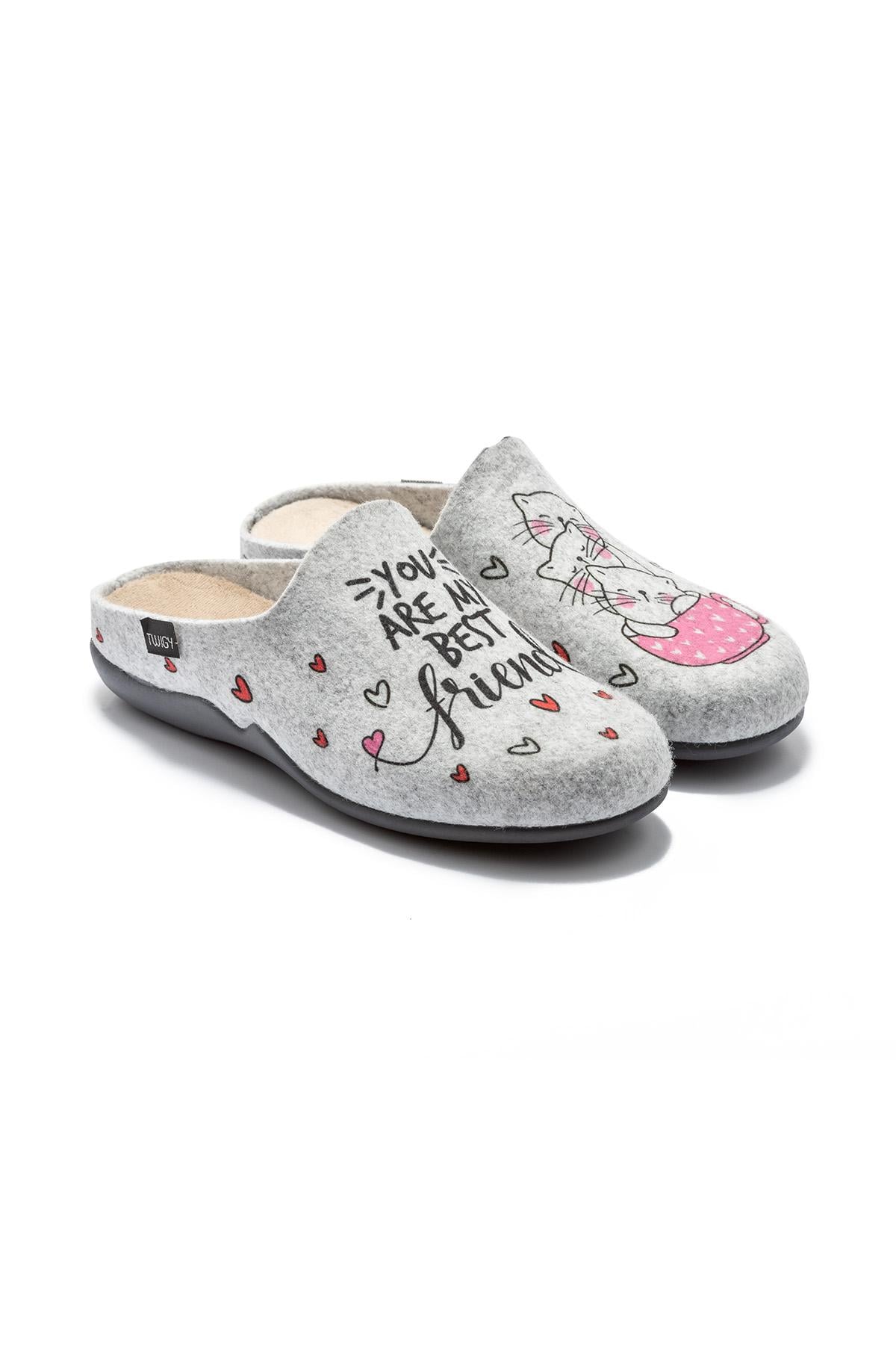  Best Friend Kadın Ev Terliği Gri 36/41