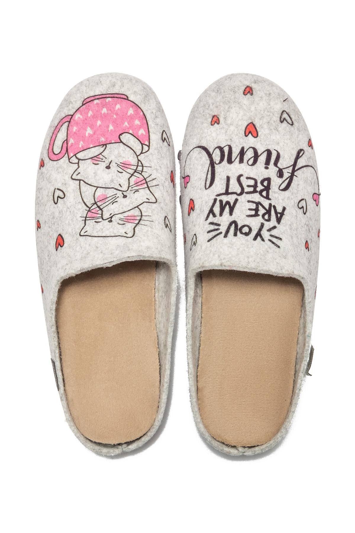 Best Friend Kadın Ev Terliği Gri 36/41