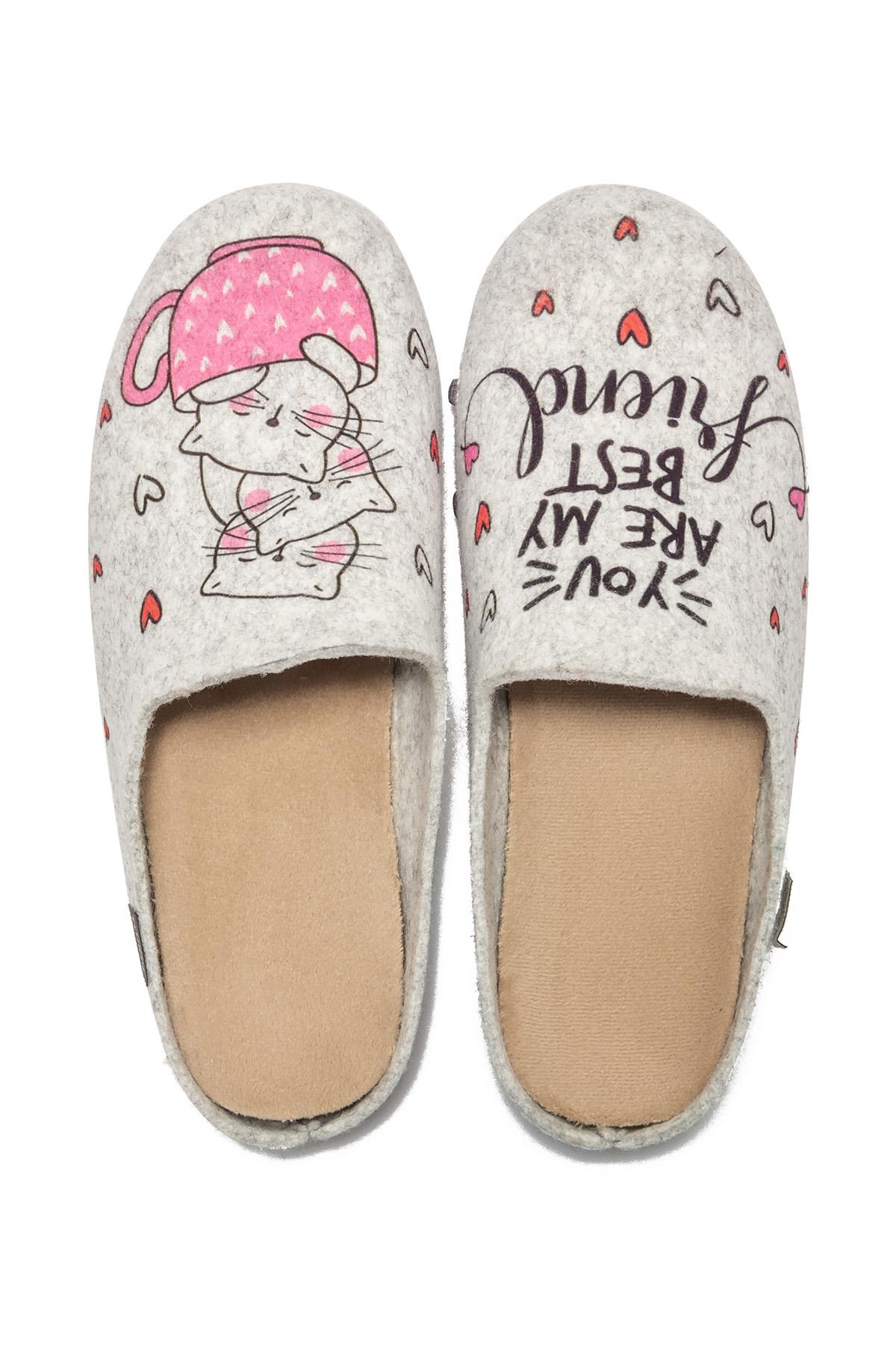  Best Friend Kadın Ev Terliği Gri 36/41