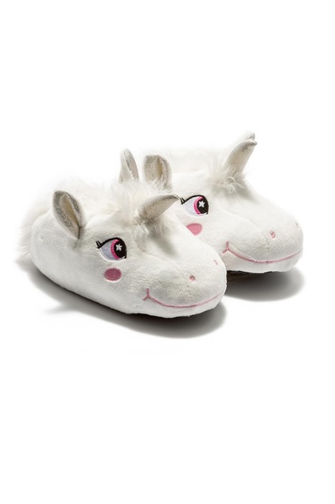  Pinky Çocuk Hayvanlı Panduf Beyaz 22/29