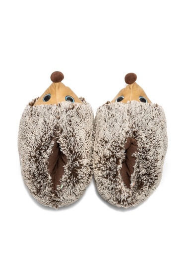  Kirpi 23 Kadın Hayvanlı Panduf Kahve 36/41