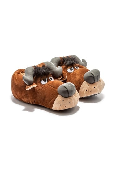  Süper Boğa Erkek Hayvanlı Panduf Kahverengi 41/46