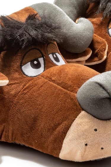  Süper Boğa Erkek Hayvanlı Panduf Kahverengi 41/46