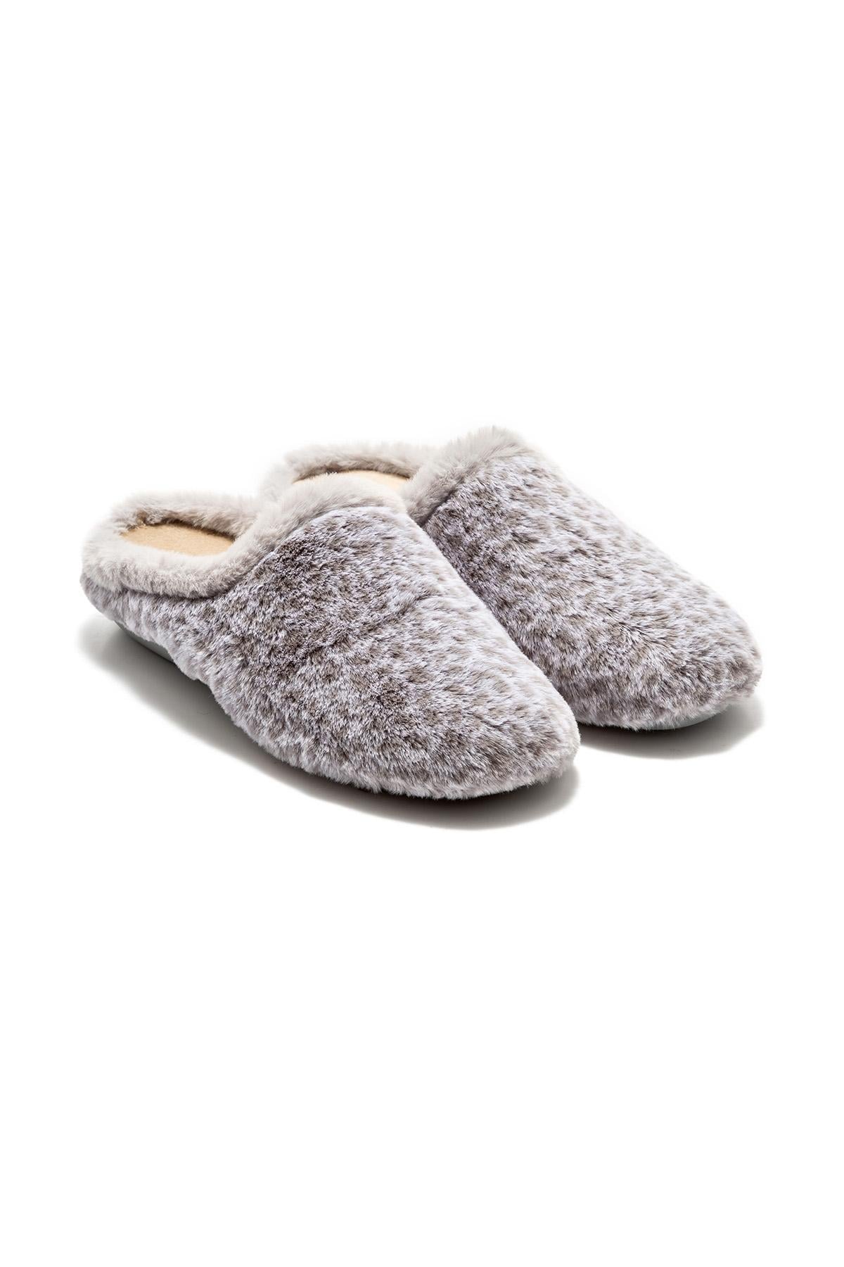  Leopar Kadın Ev Terliği Gri 36/41