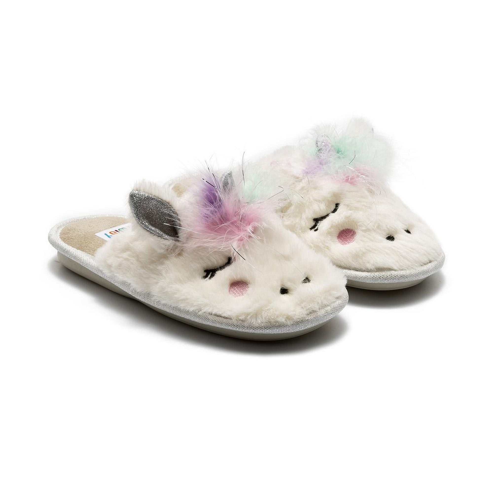 Sevimli Çocuk Ev Terliği Beyaz 30/35