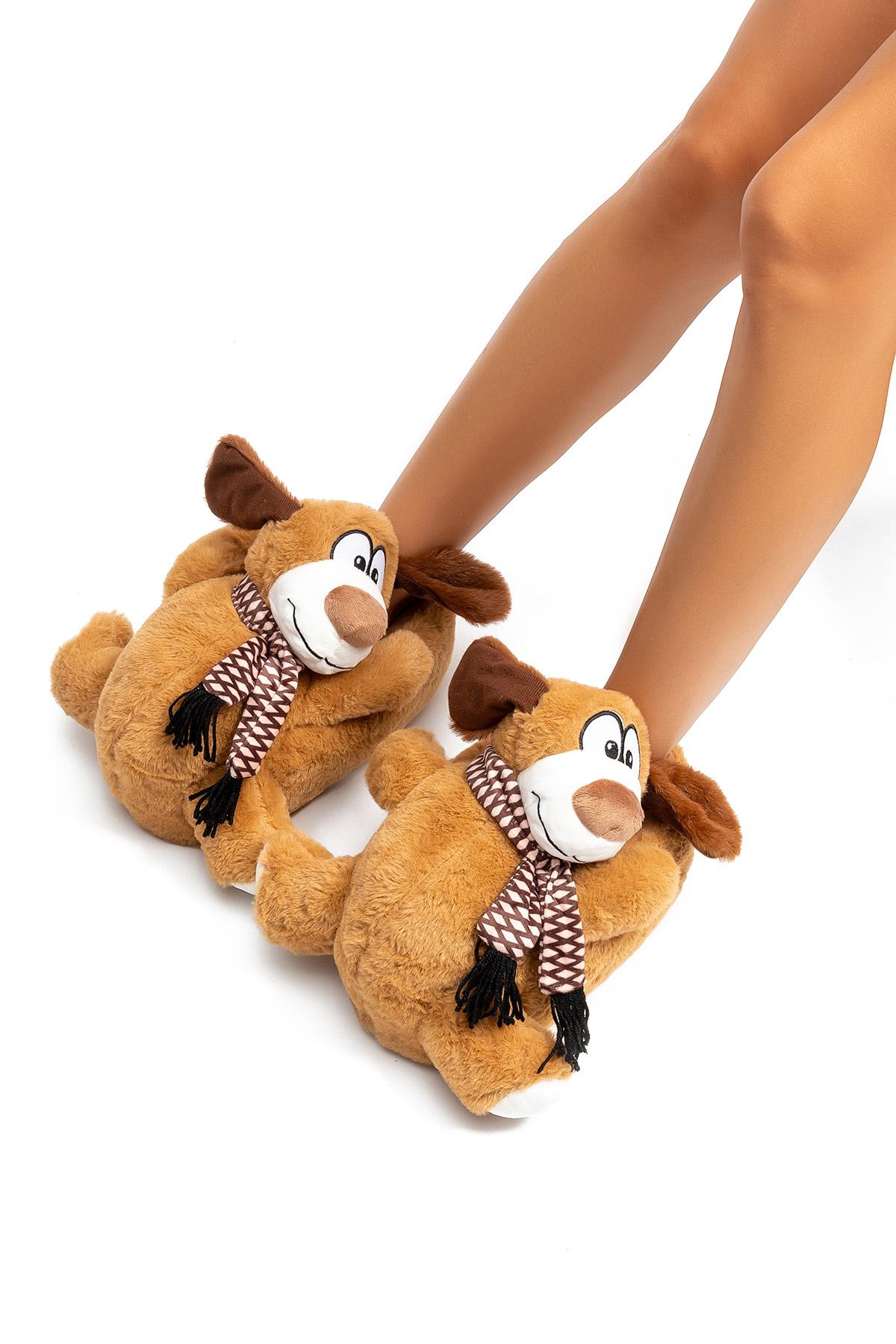  Yeye Kadın Hayvanlı Panduf Kahverengi 36/41