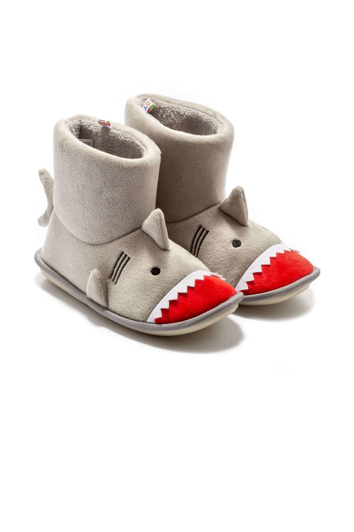  New Shark Çocuk Ev Botu Gri 30/35