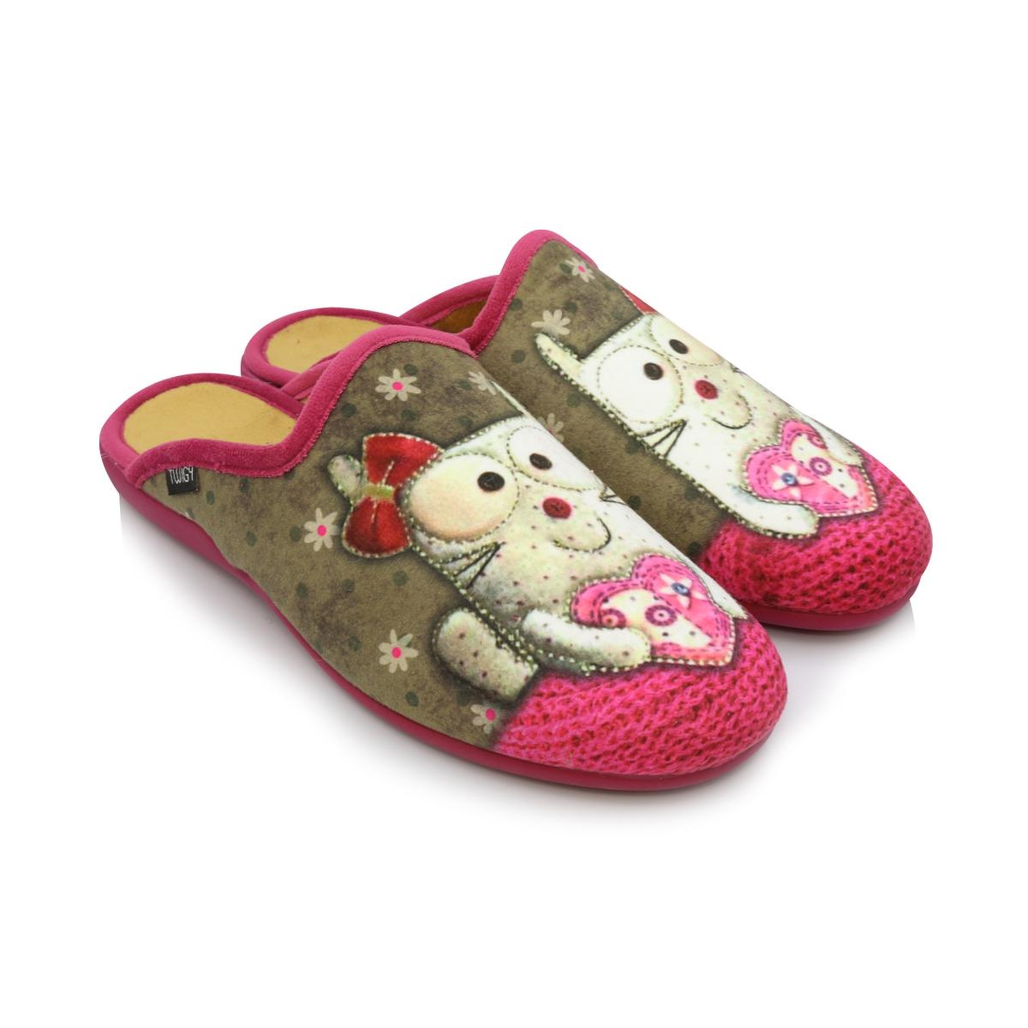 Print Kadın Ev Terliği Fuşya 36/41