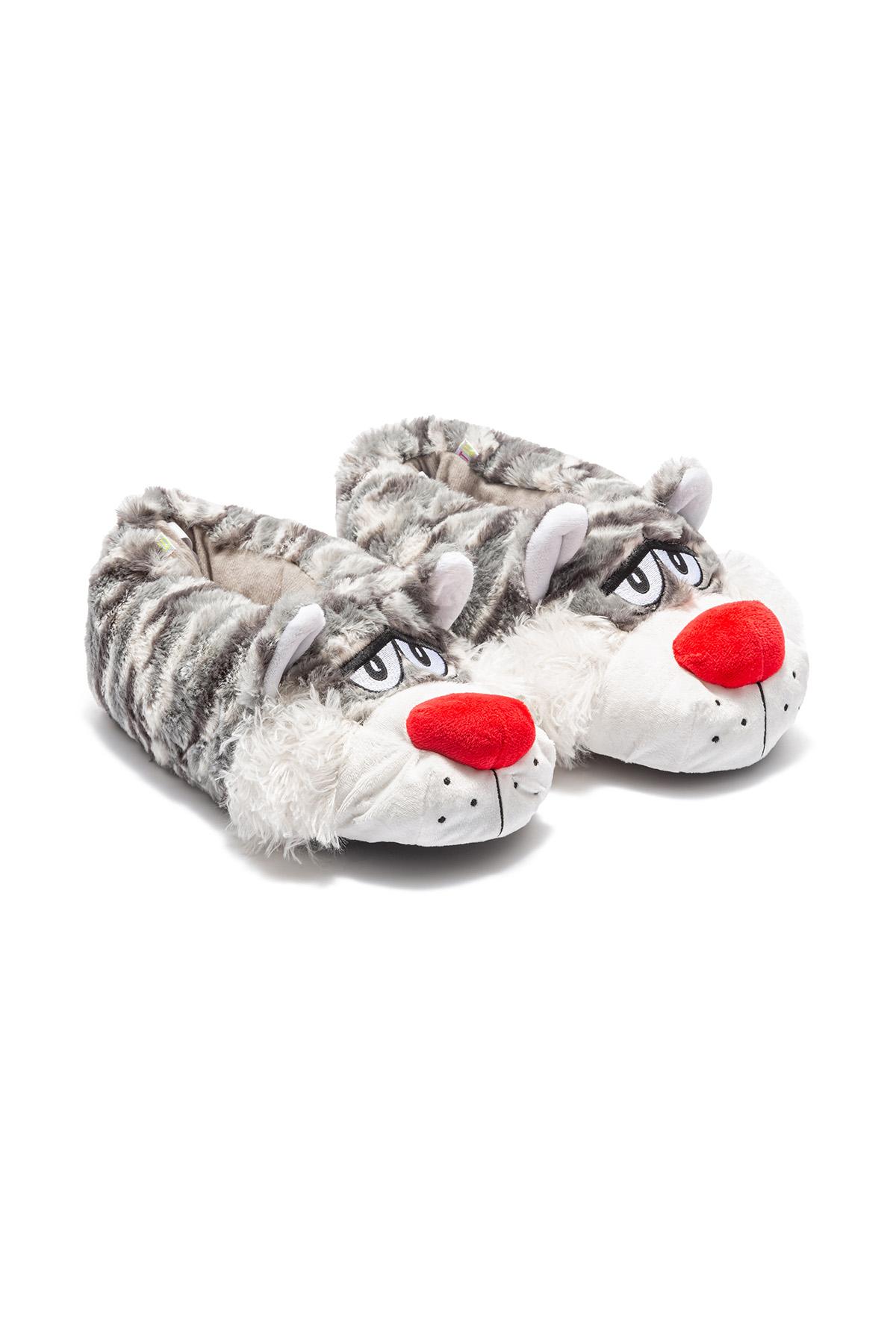  Silvo Erkek Hayvanlı Panduf Gri 41/46