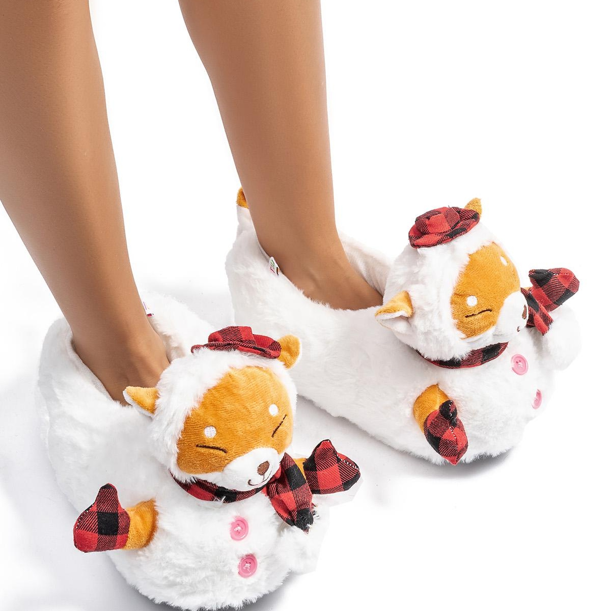 Eskimo Kadın,Garson Boy Hayvanlı Panduf Beyaz 36/41