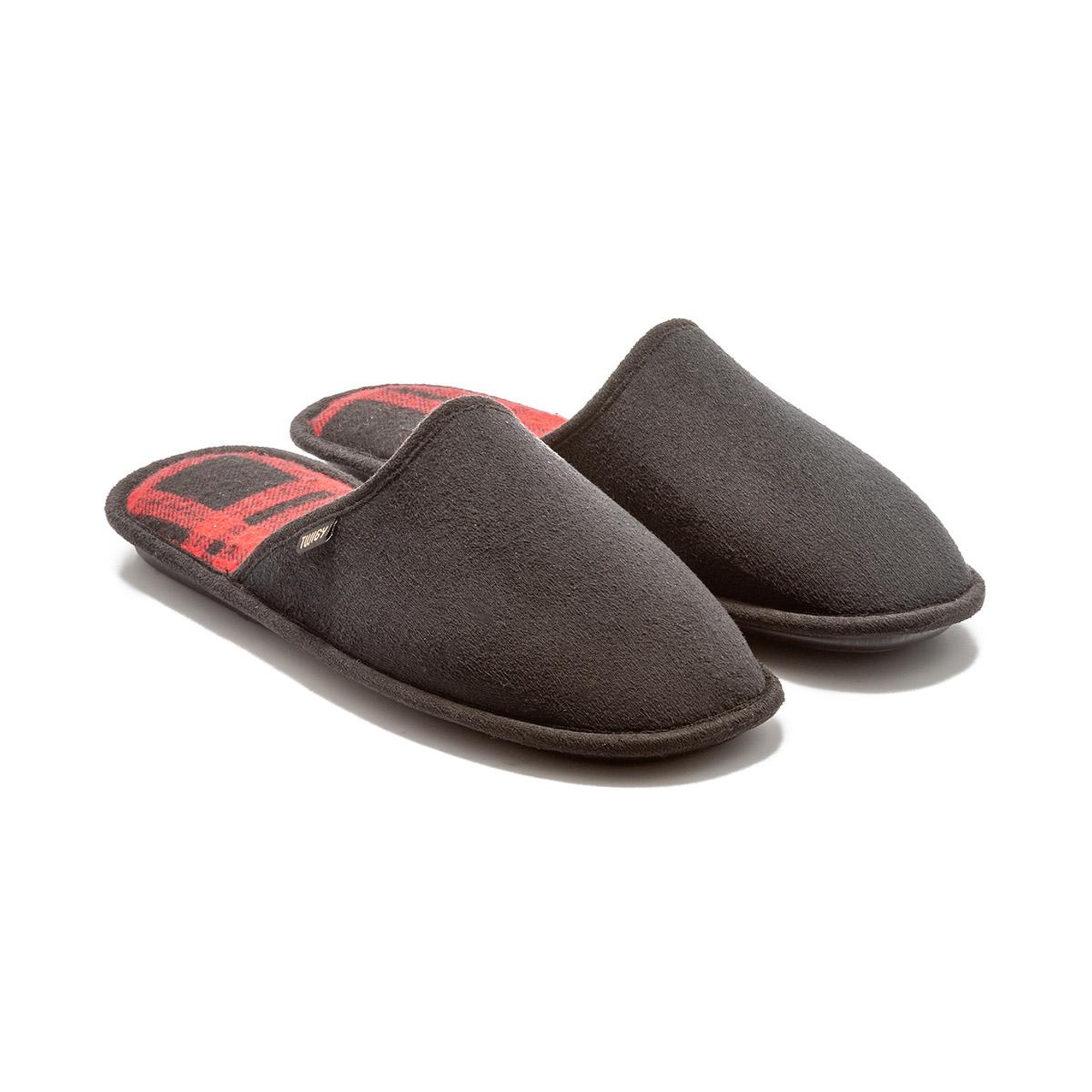 Ekose Erkek Ev Terliği Siyah Kırmızı 41/46