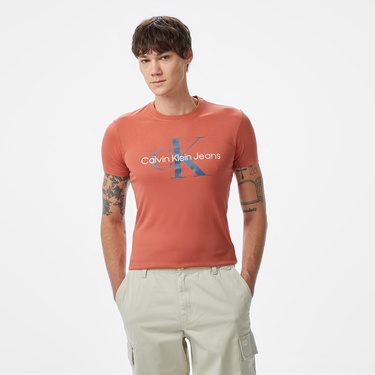  Calvin Klein Monologo Erkek Turuncu T-Shirt