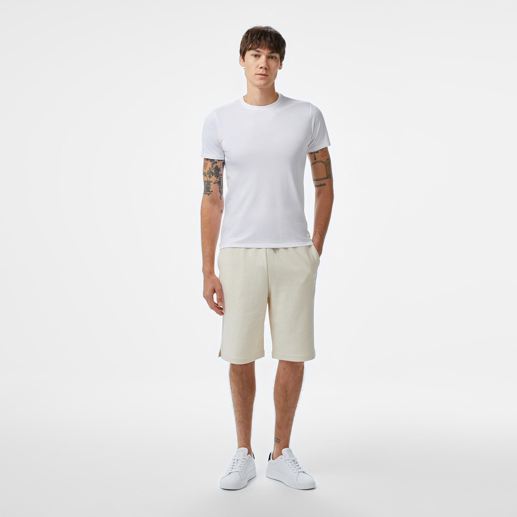  Puma Premium Jacquard Erkek Beyaz Şort