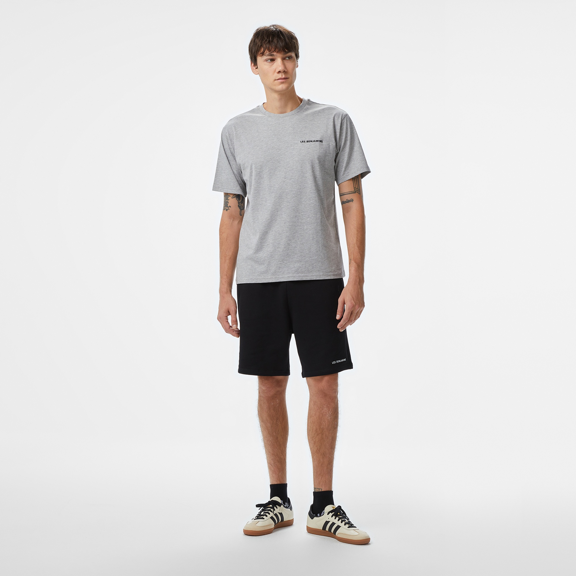 Les Benjamins Essentials Erkek Gri T-Shirt