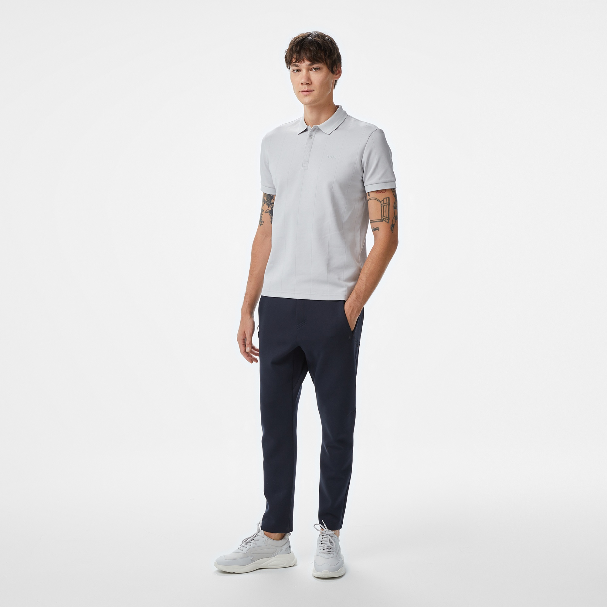 Boss Paddy Erkek Gri Polo