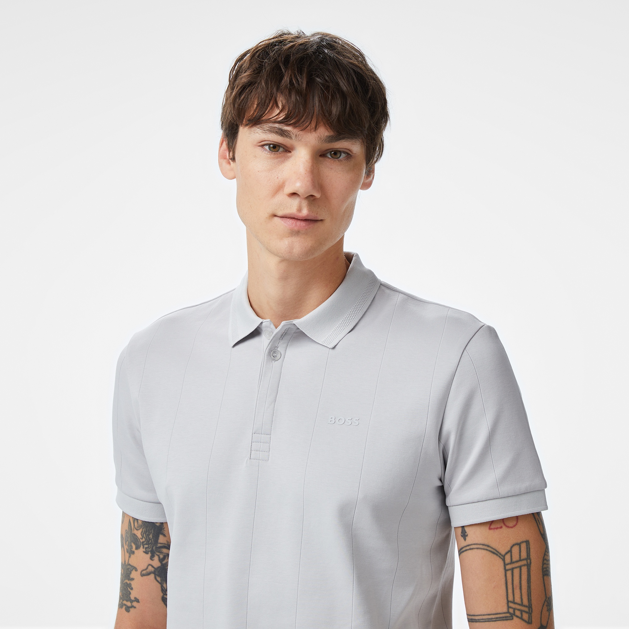 Boss Paddy Erkek Gri Polo