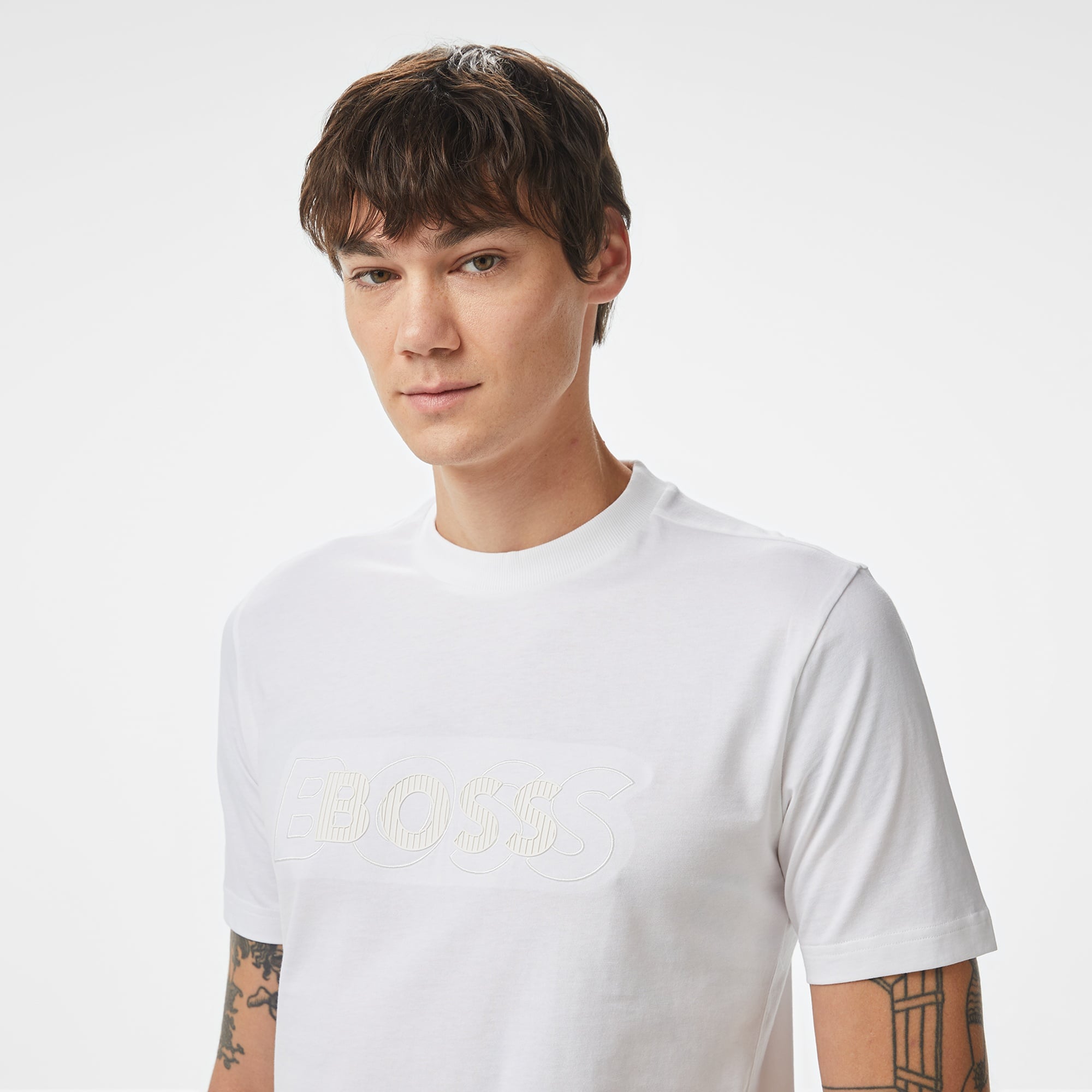 Boss Erkek Beyaz T-Shirt