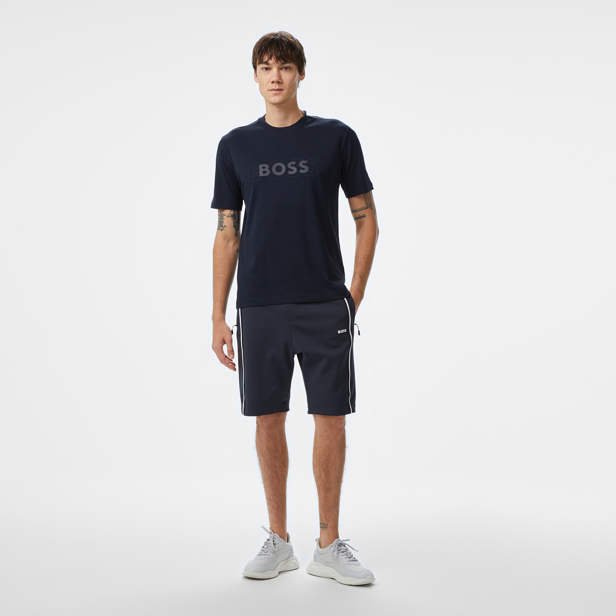 Boss Erkek Mavi T-Shirt