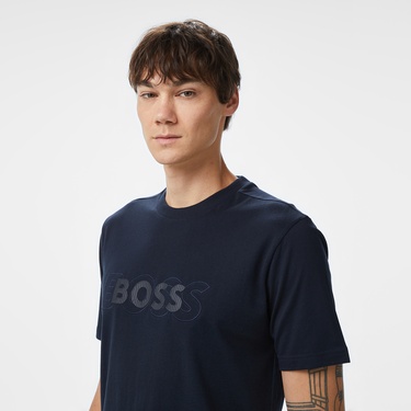  Boss Erkek Mavi T-Shirt