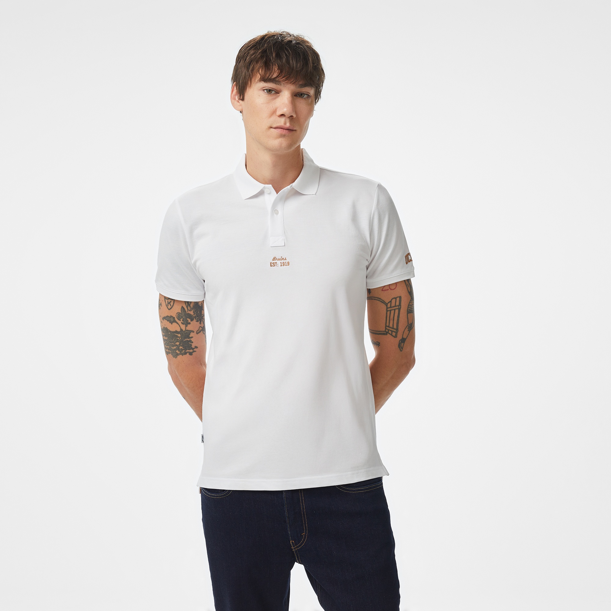 UCLA Quinton Erkek Beyaz Polo