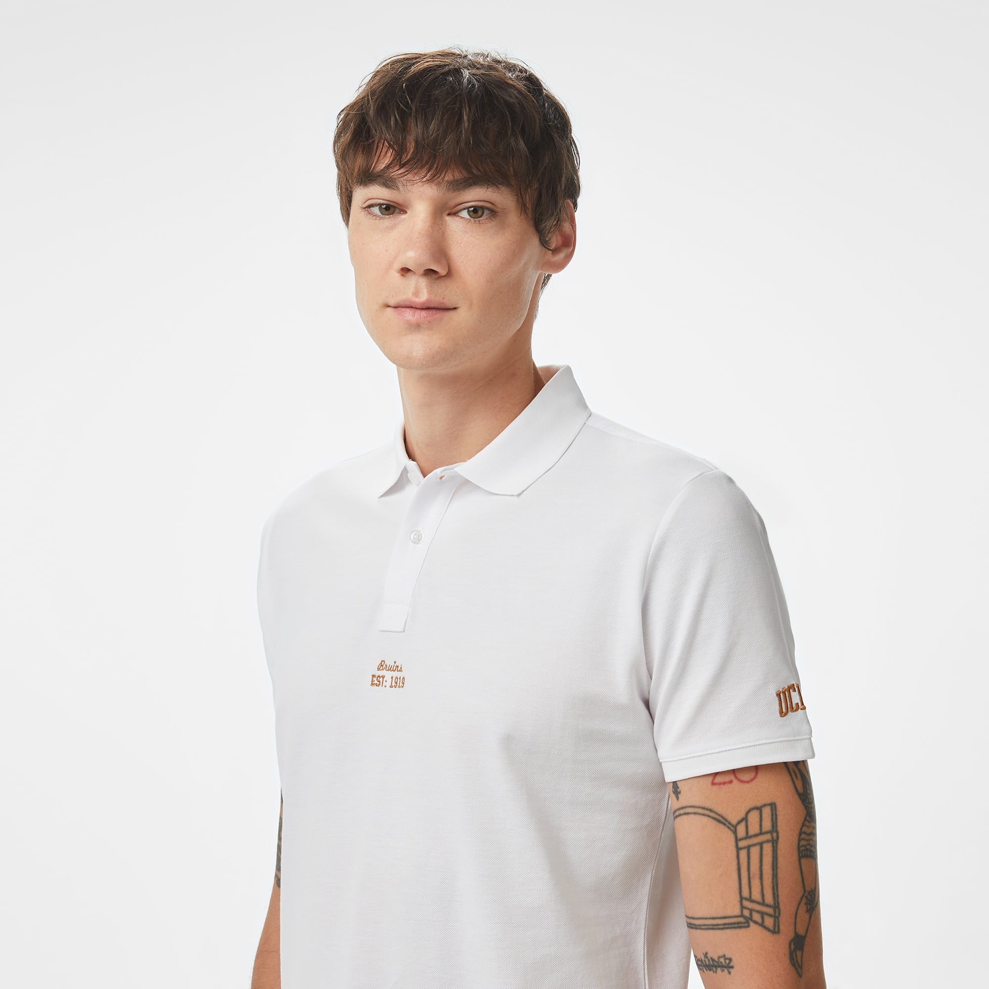 UCLA Quinton Erkek Beyaz Polo