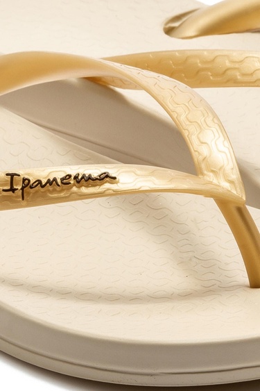  Anatomik Kadın Parmak Arası Terlik Altın Bej 35/42