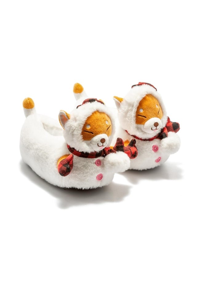  Eskimo Çocuk Hayvanlı Panduf Beyaz 30/35