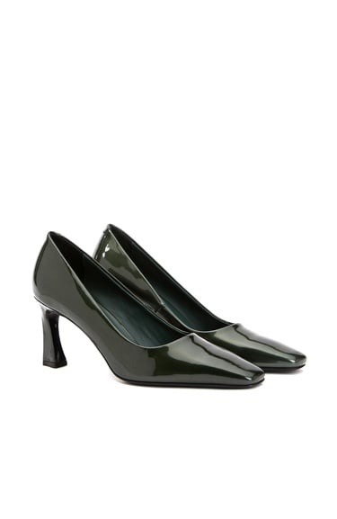  George Hogg Kadın Yeşil Rugan Deri Topuklu Ayakkabı