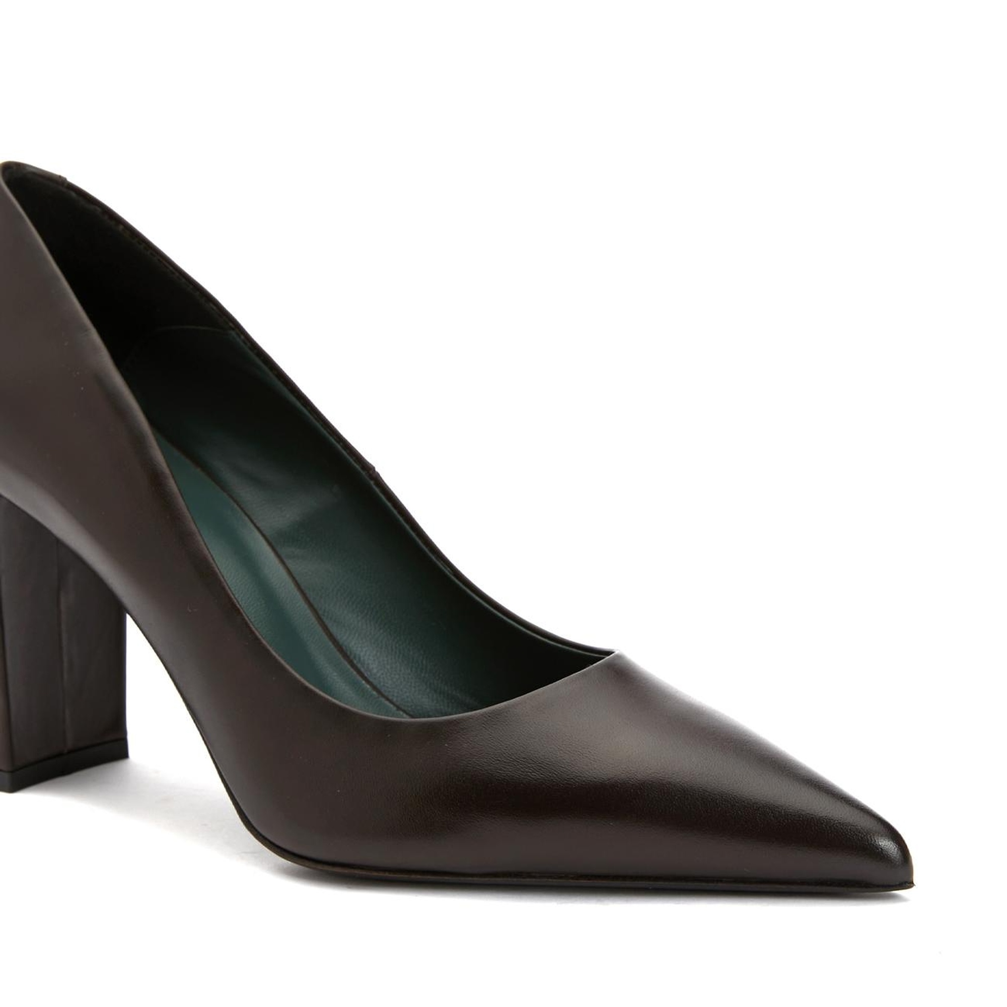 George Hogg Kadın Kahverengi Deri Topuklu Ayakkabı