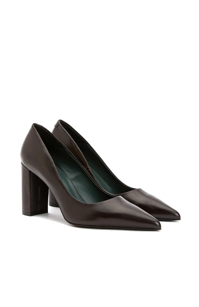  George Hogg Kadın Kahverengi Deri Topuklu Ayakkabı