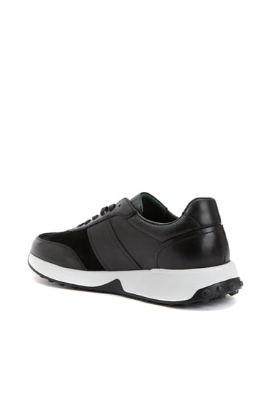 George Hogg Erkek Siyah Deri Sneaker