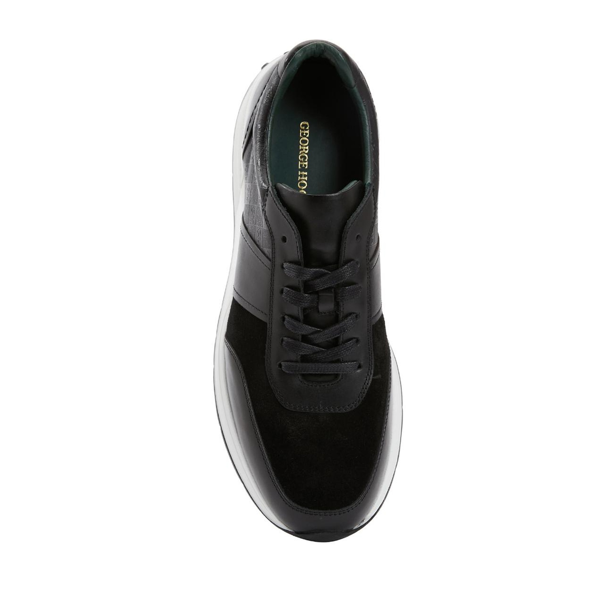 George Hogg Erkek Siyah Deri Sneaker