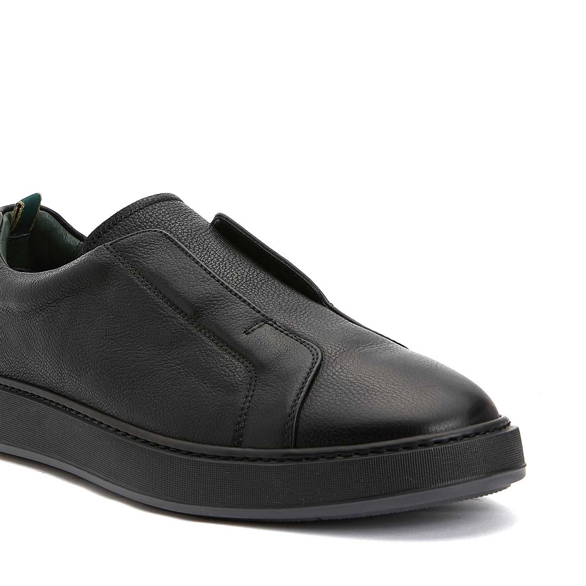 George Hogg Erkek Siyah Deri Sneaker