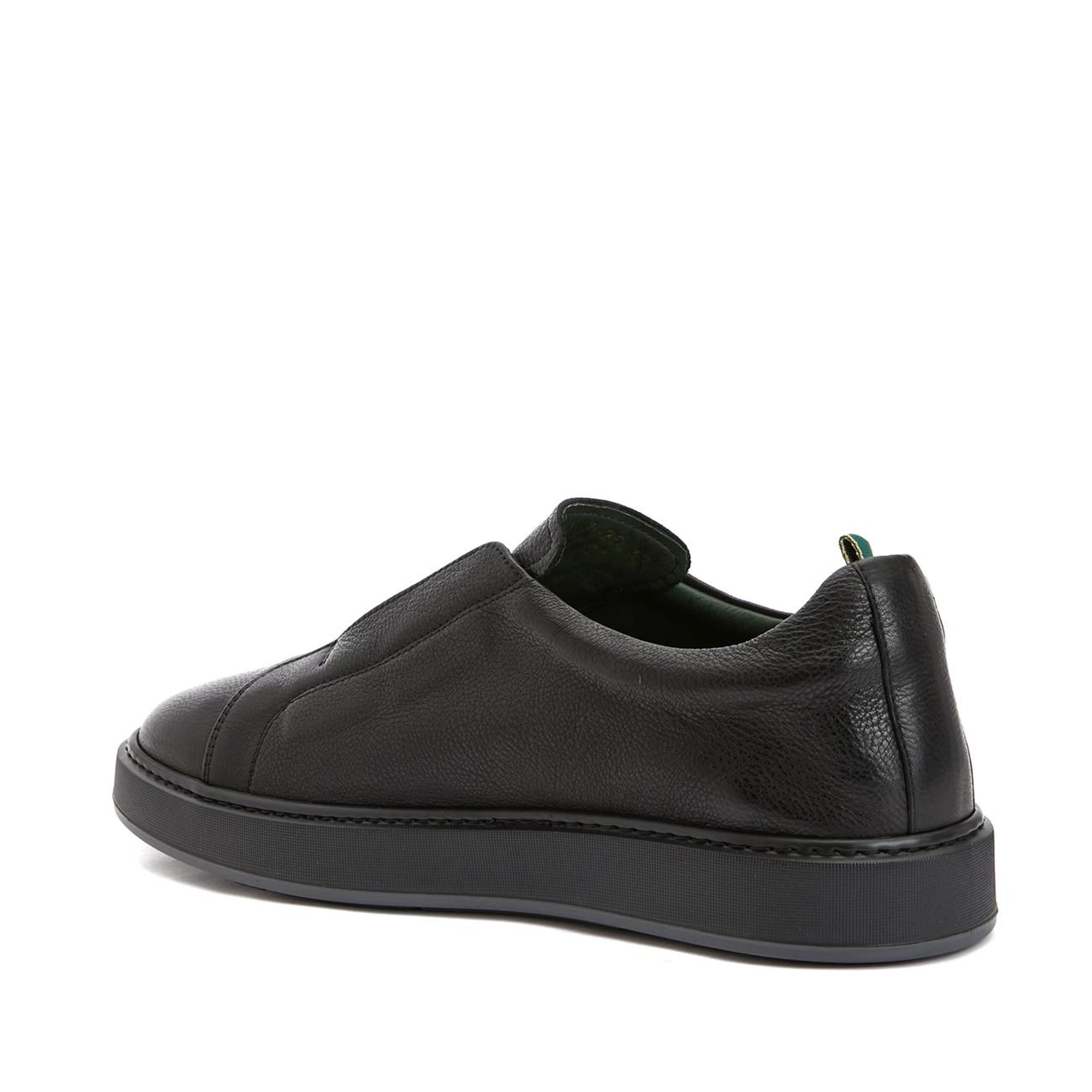 George Hogg Erkek Siyah Deri Sneaker