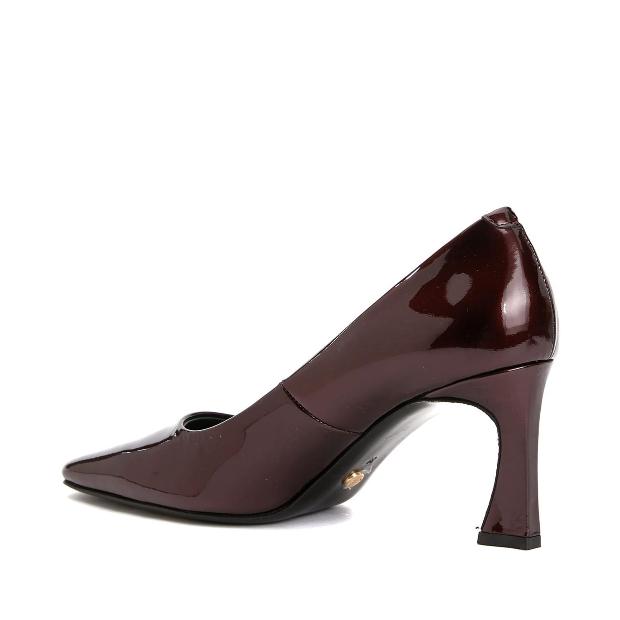 George Hogg Kadın Bordo Rugan Deri Topuklu Ayakkabı