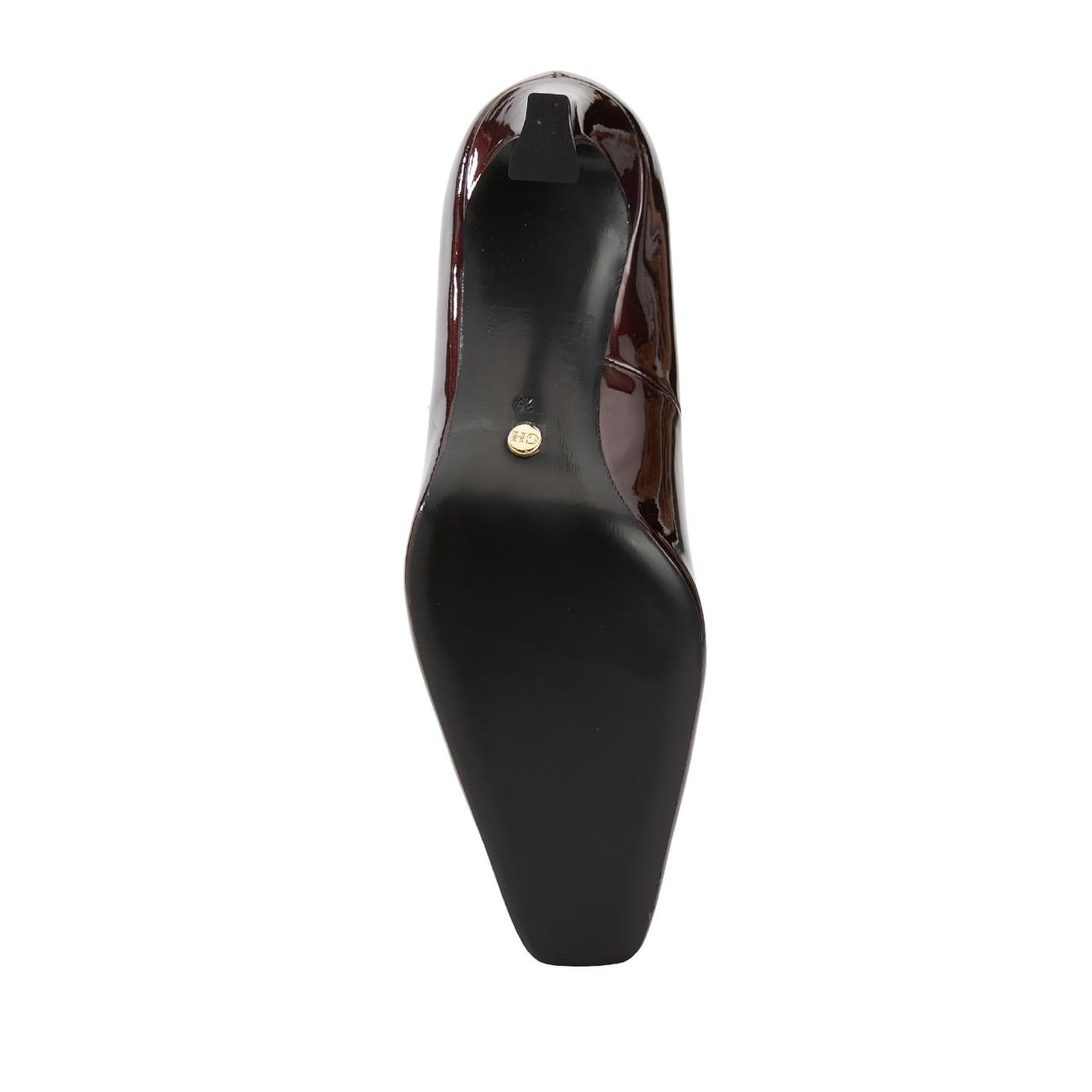 George Hogg Kadın Bordo Rugan Deri Topuklu Ayakkabı