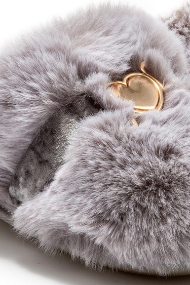  Jane Peluş Kadın Ev Terliği Gri 36/41