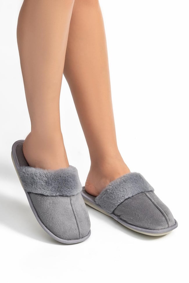  Ella Kadın Ev Terliği Gri 37/41