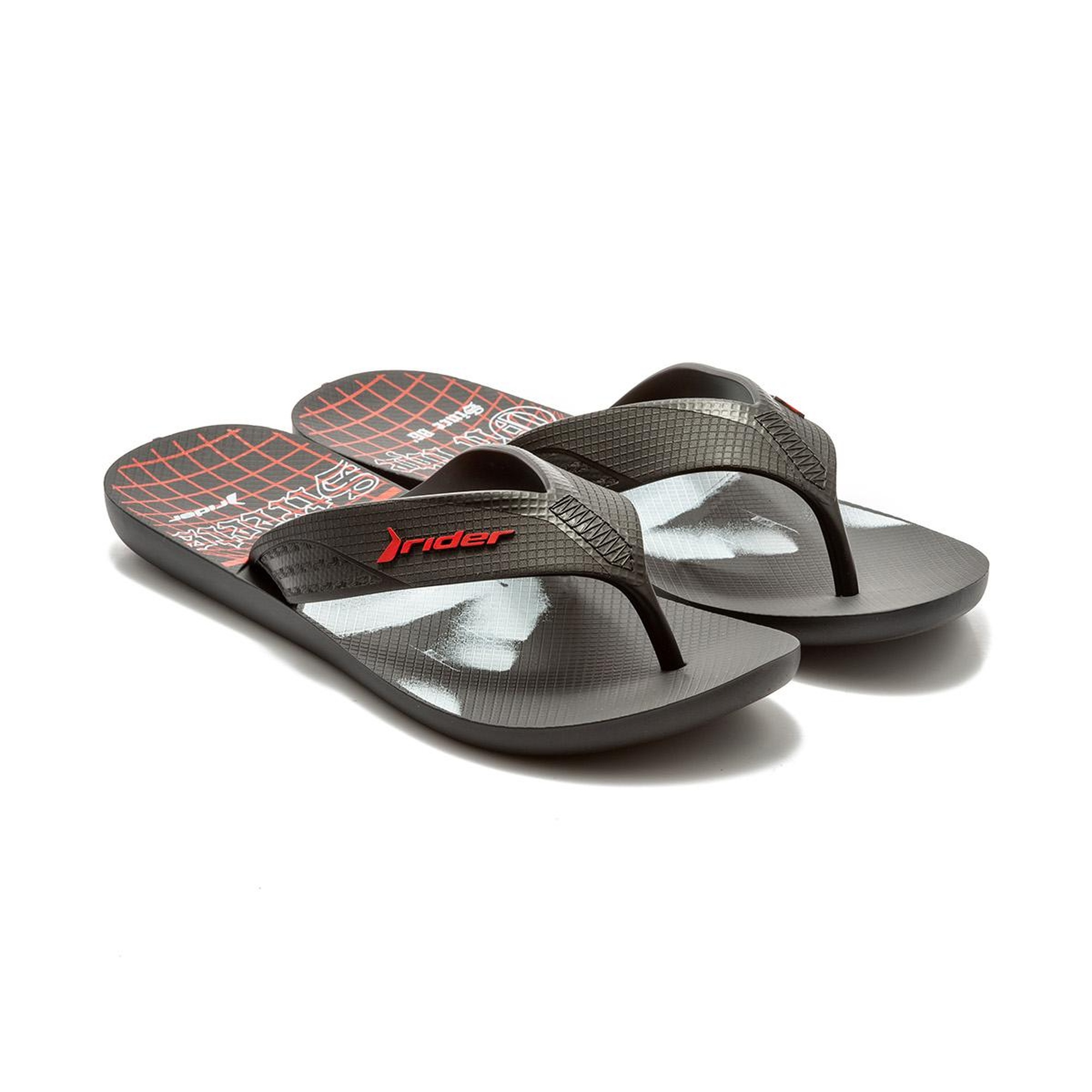 Way Dedo Erkek Parmak Arası Terlik Siyah Kırmızı 39/46