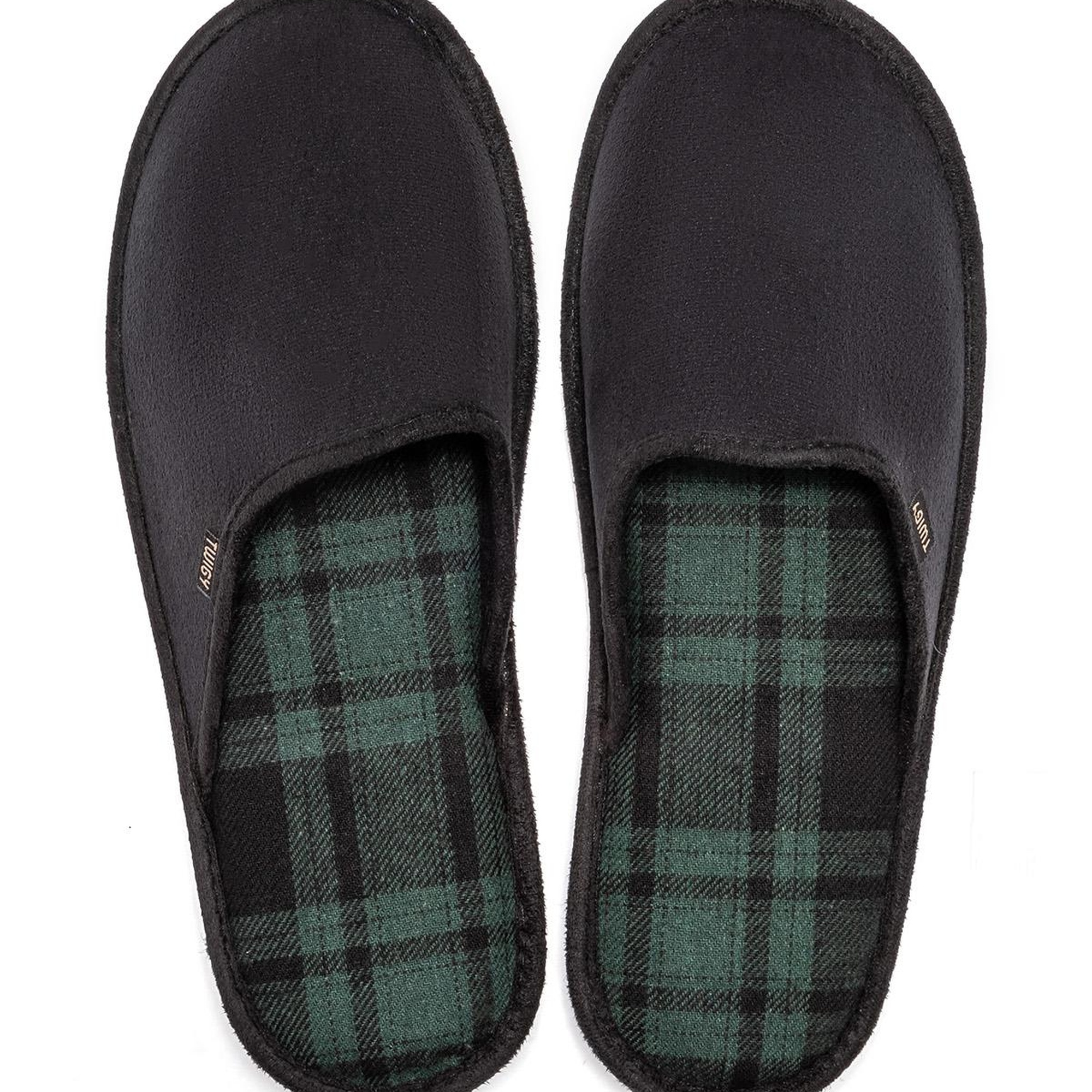 Ekose Erkek Ev Terliği Siyah Yeşil 41/46