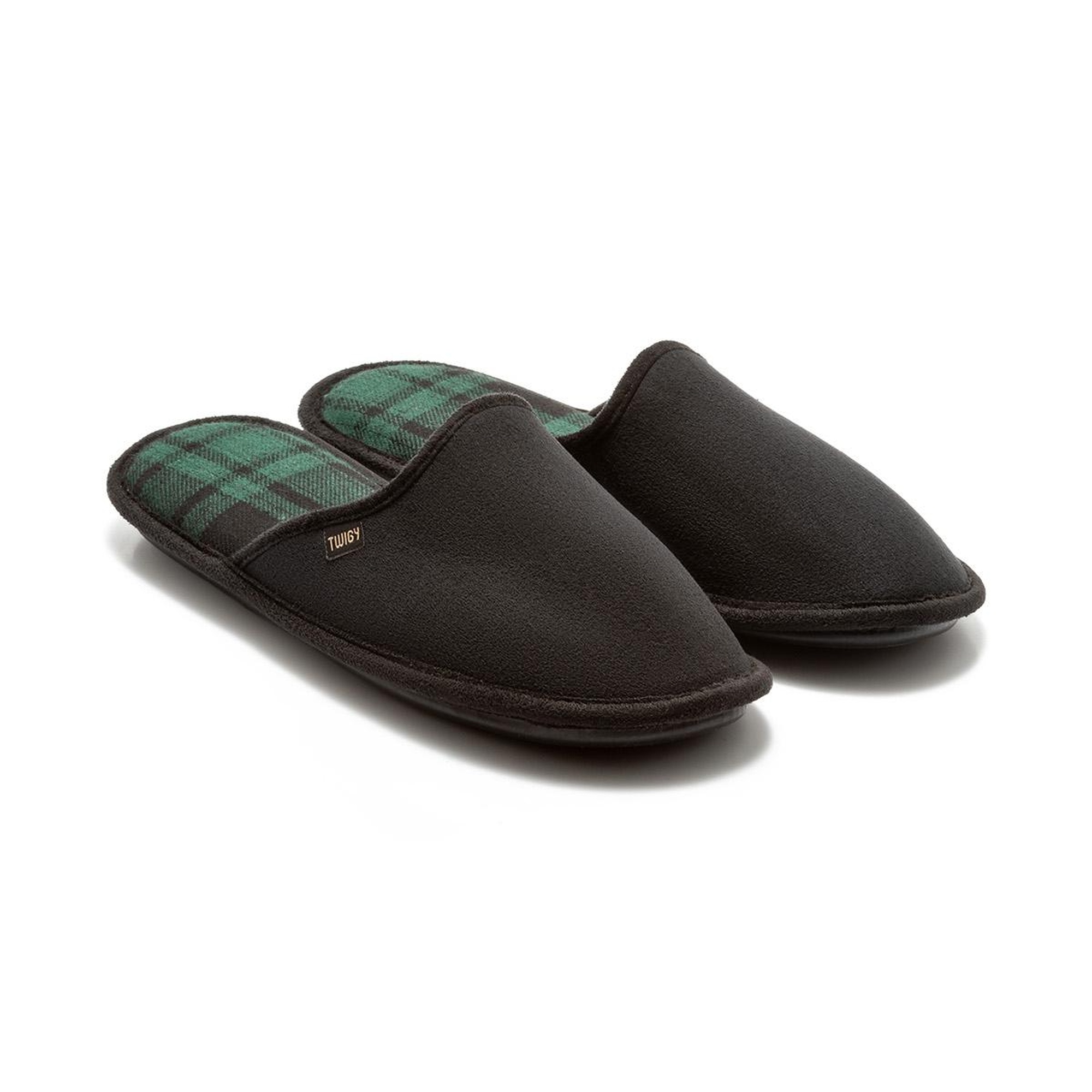 Ekose Erkek Ev Terliği Siyah Yeşil 41/46