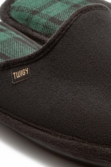  Ekose Erkek Ev Terliği Siyah Yeşil 41/46