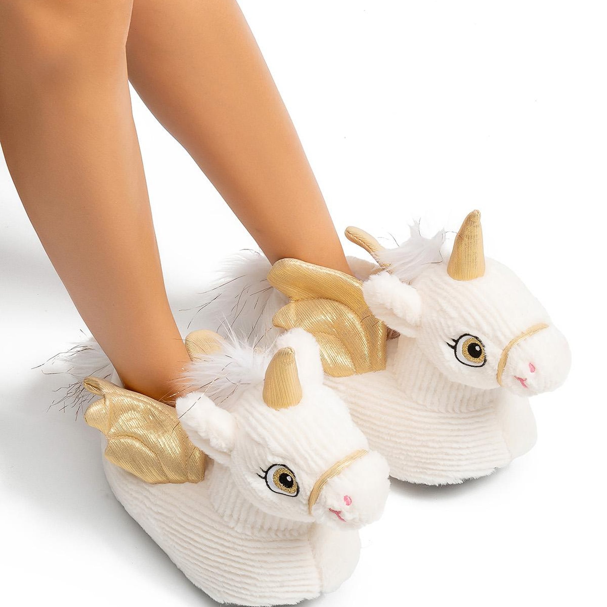 Lio Kadın Hayvanlı Panduf Beyaz 36/41